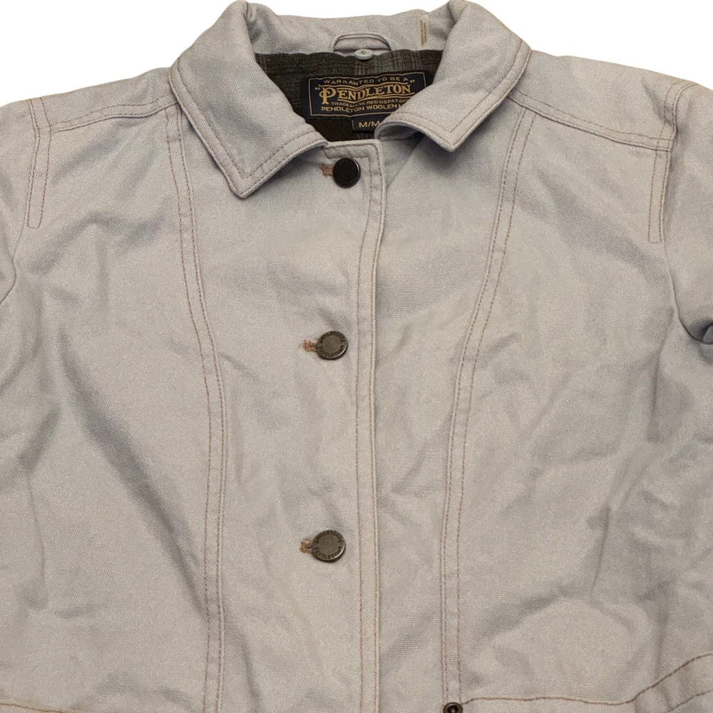 Pendleton Denim Blanket Lined Button Up Coat Wome… - image 6